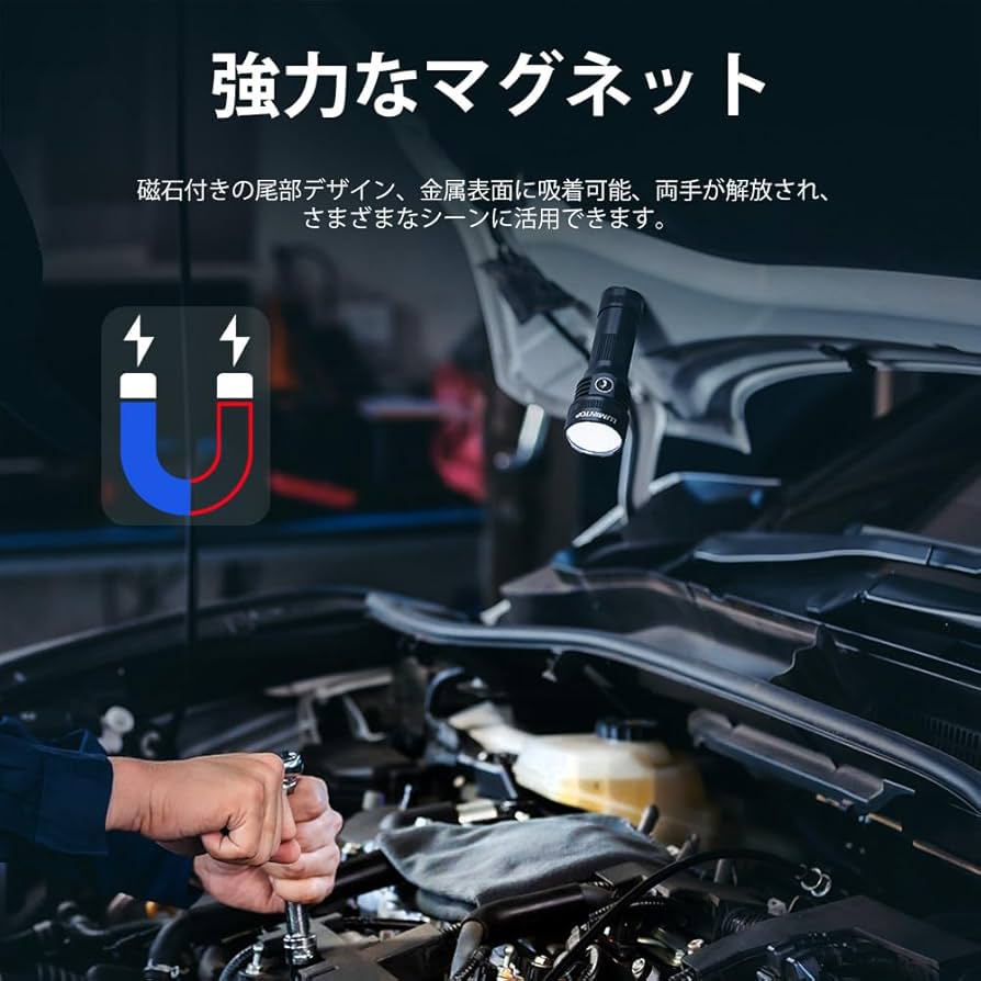 Amazon.co.jp: LUMINTOP長距離照射強力LED懐中電灯,充電式